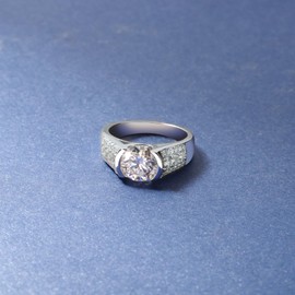 Salloog Moissanite Engagement Rings for Women - 925 Sterling Silver D-color VVS1 8mm 2CT Moissanite Wedding Band Promise Rings Jewelry Gifts (8)