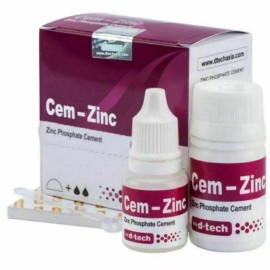 D-Tech Cem Zinc Phosphate Cement Permanate Tooth Filling 30Gm Powder 15Gm Liquid