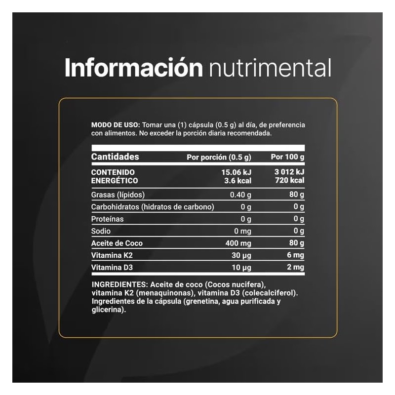 B Life Vitamina D3 400 UI + K2 con 300