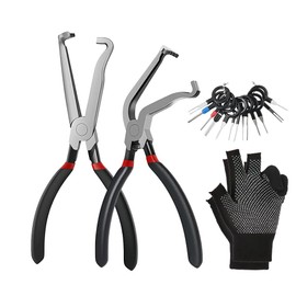 Electrical Disconnect Pliers for Cars, Automotive Fuel Line, Hose Connector Plug Repair Tools, Push Tab Style Plugs Disconnect Pliers （1*Straight+1 * 60 Degree）
