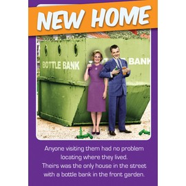 New Home Card, Funny New Home Card, New House Card, Funny New House Card, Greetings Card, 124x176mm, Funny New Home Greeting Card