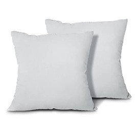EDOW Throw Pillow Inserts, Set of 2 Lightweight Down Alternative Polyester Pillow, Couch Cushion, Sham Stuffer, Machine Washable. (Grey, 20x20)