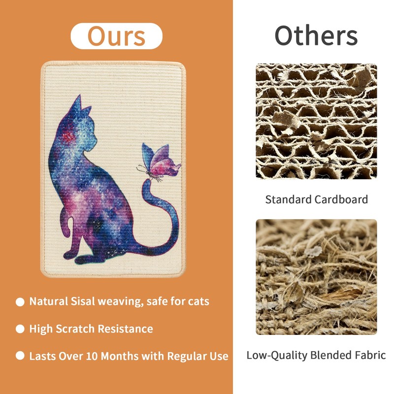 Sisal Cat Scratcher Mat Cat Wall Scratcher for Indoor Scratch