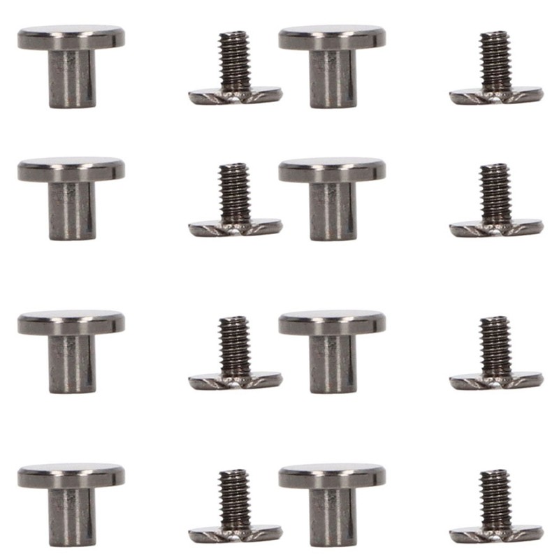 100 Sets Metal Chicago Binding Screws Electroplated Brass Arc Surface