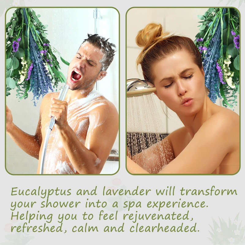 Gifugi 45PCS Mix Eucalyptus Stems & Lavender Flowers Bundles for
