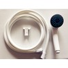 K32 – 248 – 200SET 3pcs PVC Shower Set Shower Head + Hand Shower White PVC Shower Hose 200 cm + Holder White 2.0 M White)