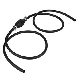 Fuel Line Assembly, 3/8" Marine Outboard Boat Motor RVs Fuel Hose Line Assembly with Primer Bulb Steel Hose Clamps