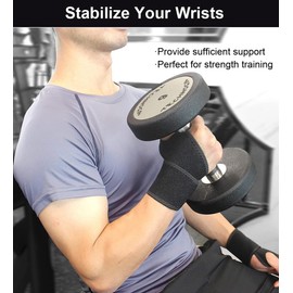 2 Pack Wrist Brace Wrist Wraps Wrist Support Wrist Straps for Weightlifting, Wrist Straps Lifting Straps Wrist Weights Carpal Tunnel Wrist Brace, Wrist Brace for Working Out Gym Accessories for Men &