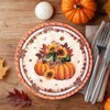 CIEOVO 48 Pack Disposable Plates Fall Pumpkin Maple Leaf Print