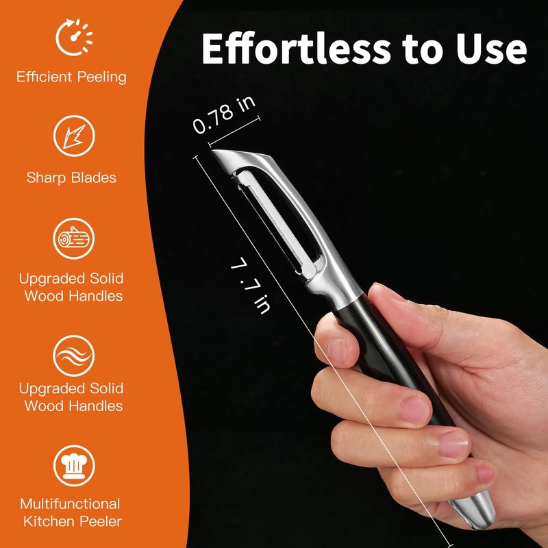 KULUNER 304 Stainless Steel Multi-Function Kitchen Peeler - With Solid
