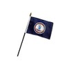 Virginia 4x6in Stick Flag - 1 dozen pack
