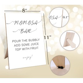 Mom-osa Bar Sign,Wooden Sign with Stand,Minimalist Mom-osa Bar Decorations,Neutral Baby Shower Decorations,Baby Shower Decorations,Baby Shower Sign,Party Favors Supplies,14