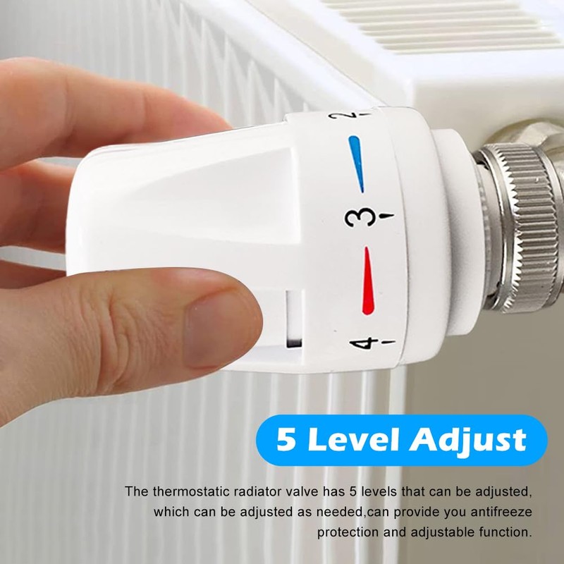 2Pcs Thermostatic Radiator Valve Head, M30 X 1.5 TRV Radiator