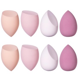 Makeup Sponge, 8 Piece Beauty Blender Make Up Sponge for Foundations, Powder Liquids, Etc., Face Sponge Comes In 3 Shapes