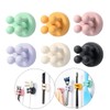 Defrko Silicone Toothbrush Holders - 6 Pcs Razor Hooks Adhesive