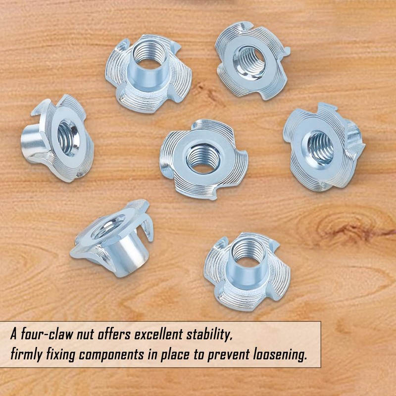 20 Stück Einschlagmuttern M8,Einschraubmutter,Einziehmuttern,Gewindeeinsatz,Gewindehülse,Einschlaghülse,Spezial Einschlagmutter,Zackenmutter,Schlagmuttern Kohlenstoffstahl Mit Einschlagspitzen