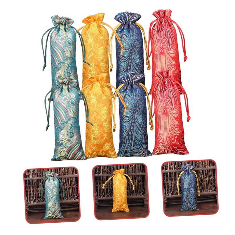 Healeved 8pcs Drawstring Storage Bags Multi Purpose Jewelry Pouches for
