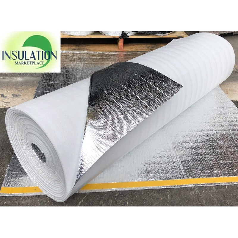 SmartSHIELD -3mm 48"x50ft Reflective Insulation roll, Foam Core Radiant Barrier,
