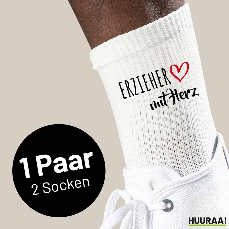 Huuraa Unisex Socks Educator with Heart Gift Size 37/46 Educator