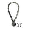 Succuba Padlock Chain Necklace Collar Choker with Two Keys and