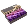 Jabón De Rosas Con Degradado Morado, Jabón Artesanal Caja De