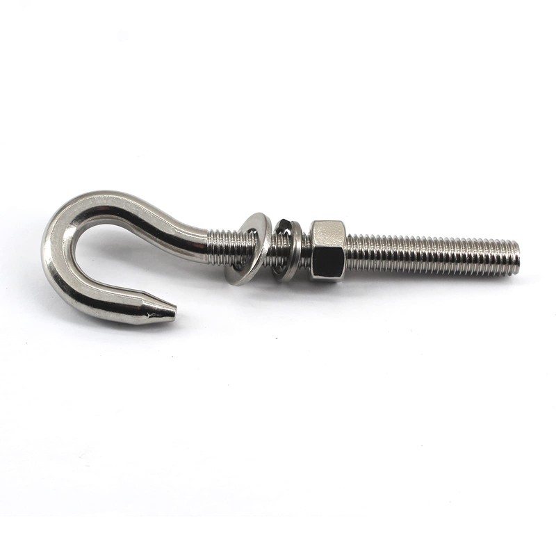 8Pcs M8 Stainless Steel Eye Bolt with Nut and Washers