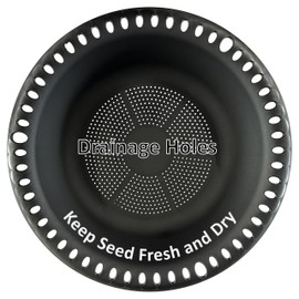 4 Pack Hanging Bird Feeder Bird Bath 10 inch, Seed and Water Tray for Garden Yard Outside, Black