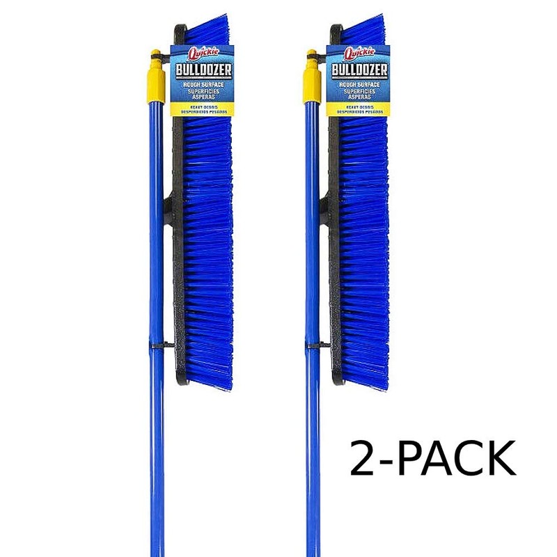 Quickie 5992 24-Inch Knockdown Rough-Surface Push Broom with Steel Handle,