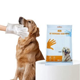 Hnjasnee Pet Grooming Gloves for Dogs and Cats, coconut oil for dogs ， dog paw wipes ，dog washing gloves ，coconut oil for dogs (coco 6pcs)