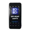 E Support™ 12V 20A Bar Rocker Toggle Switch Blue LED