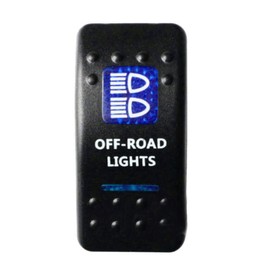 E Support™ 12V 20A Bar Rocker Toggle Switch Blue LED Off Road Light Car Boat 5Pin