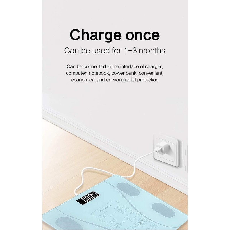 Body Weighing Scale,Smart Bluetooth Body Fat Scale BMI Weighing Scales,