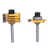 Hilitand 2pcs Slot Cutter Router Bit 1/4in Shank 3 Wing