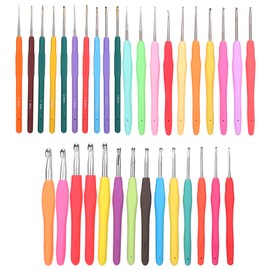 33Pcs Crochet Hook Set Aluminum Crochet Needle TPR Soft Handle Sweater Knitting Tools
