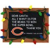 FOCO Chicago Bears Resin Chalkboard Sign Ornament
