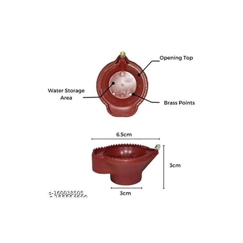 Indirang Led Water Sensor Diyas ( Pack of 12)