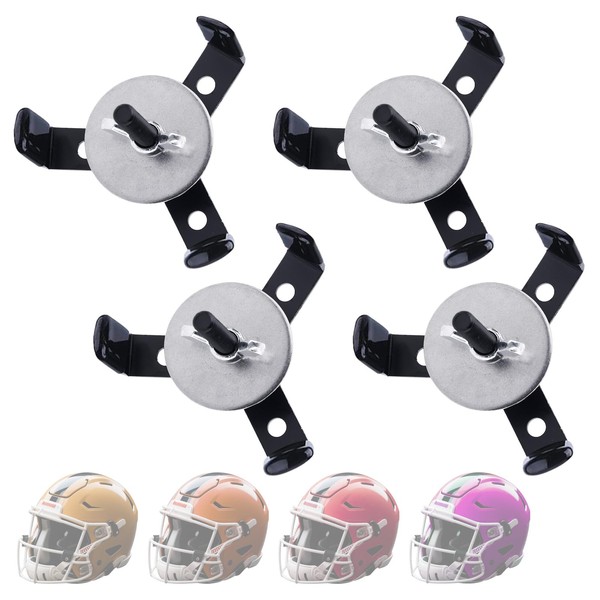 4pcs Hidden Football Helmet Wall Mount Display Floating Rugby Helmet