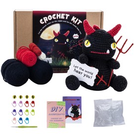 Harwez Cute Dinosaur Crochet Kit for Beginners, Amigurumi Crochet Starter Kit with Step-by-Step Video Tutorials, Beginners Kit for Kids & Adults, Best Gift for Women&Kids (Cute Dinosaur)