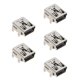 SING F LTD 5pcs Microphone Charging Port Mini USB 5 Pin 4 Leg Dock Connector Replacement Charging Port Block Plug Compatible with Blue Yeti Classic Mic