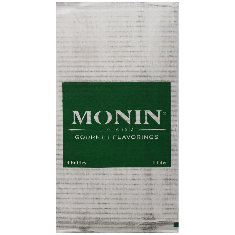 Monin Flavored Syrup, Banana, 33.8-Ounce Plastic Bottles (Pack of 4)