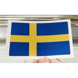 Gear Tatz - Bandera sueca - Pegatina para parachoques - 7,6 x 12,7 cm, fabricado profesionalmente en los Estados Unidos - Vinilo calcomanía (vinilo, X1) (vinilo, X1)