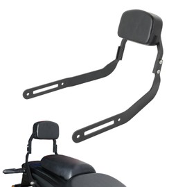 Motorcycle Detachable Passenger Sissy Bar Backrest with Cushion Pad Compatible with Kawasaki Eliminator 500 450 2024-2025 Black