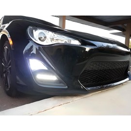 iJDMTOY OEM Fog Bezel Fit 6-LED High Power LED Daytime Running Lights DRL Kit Compatible with 2013-2016 Scion FR-S FRS