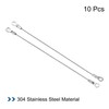 PATIKIL Stainless Steel Lanyard Cable 1.5mmx20cm, 10 Pack Eyelets Ended
