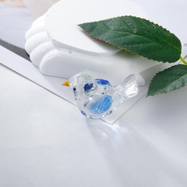 Bluebird of Happiness Glass Figurine Blue Bird Decor Glass Birds Figurines a Bluebird Gift for Friends Family