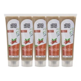 Crema Dental De Neem Artesanal Sin Fluor Natural- Pack De 5