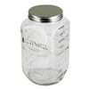 Grant Howard Mason Classics Glass Storage Jar, Metal Emboss Top,