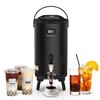 Commercial 2-Gallon Beverage Dispenser with Temperature Display, Black