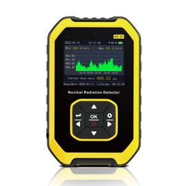 Geiger Counter Radioactivity, Emf Meters, Radioactivity Meter, Detect X-ray, Y and B-rays, LCD Display, 5 Units of Measure
