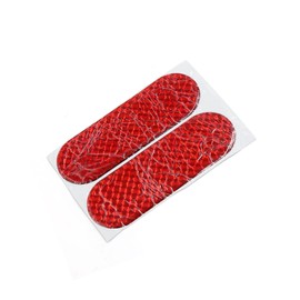 Partuto 12cmx4cm Car Exterior Reflector Decal Reflective Sticker Red 2pcs Replacement